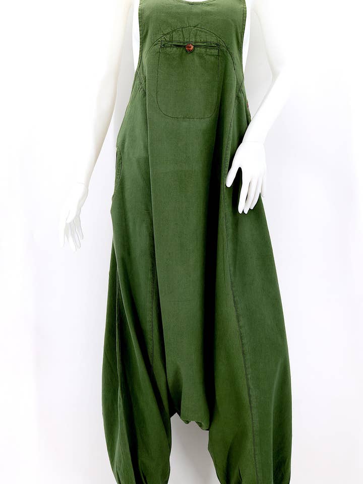 Himalaya Handmade - Wholesale Overalls - Women's - Cotton Hippie Handmade Solid Color Drop Down Bohemian Overalls24