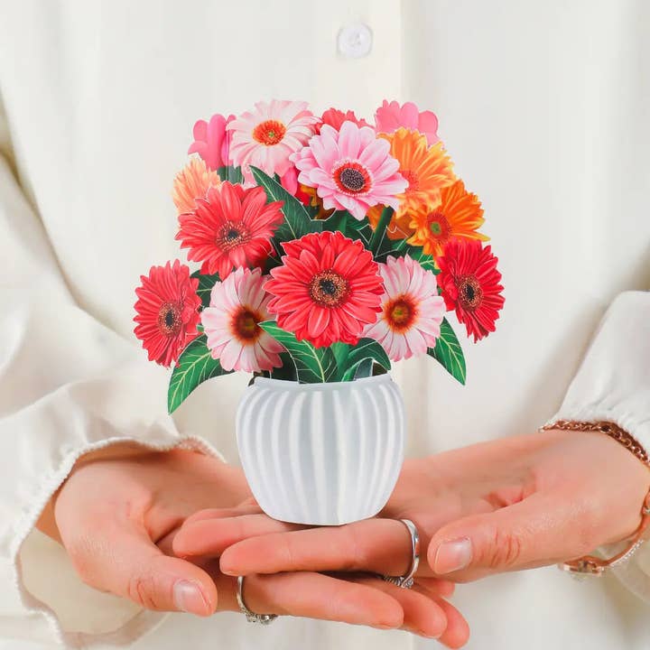 PetalPal - Wholesale Artificial Flowers - Mini Cheerful Gerberas Pop-Up Bouquet