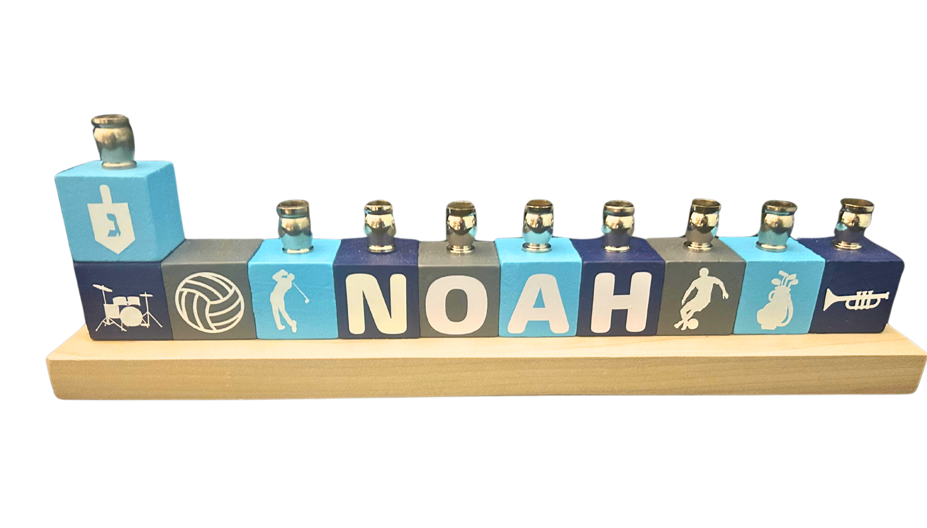 Eclectic Judaica - Wholesale Menorah - Personalized Name Menorahs10