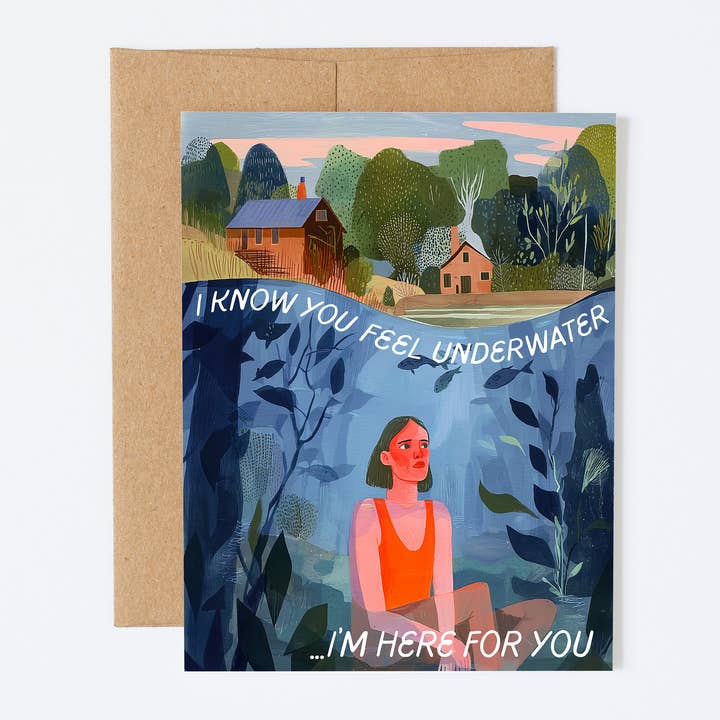 Gefühl wie unter Wasser | Grußkarte für dich da für den Großhandel von Silly Goose Greeting Co.