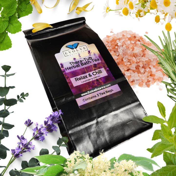 Thera-Tub - Relax & Chill Lavender & Herb Bath Tea for wholesale by Evolve Botanica