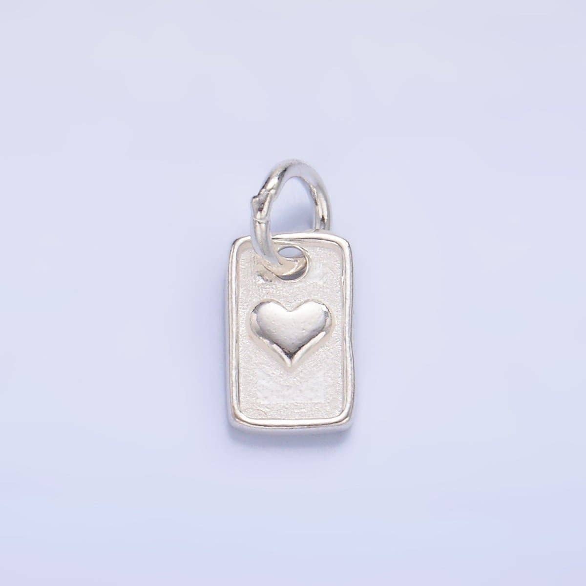 Aim Eternal – wholesale Individual charm/pendant – S925 Sterling Silver Heart Love Tag Mini Charm | SL-5360