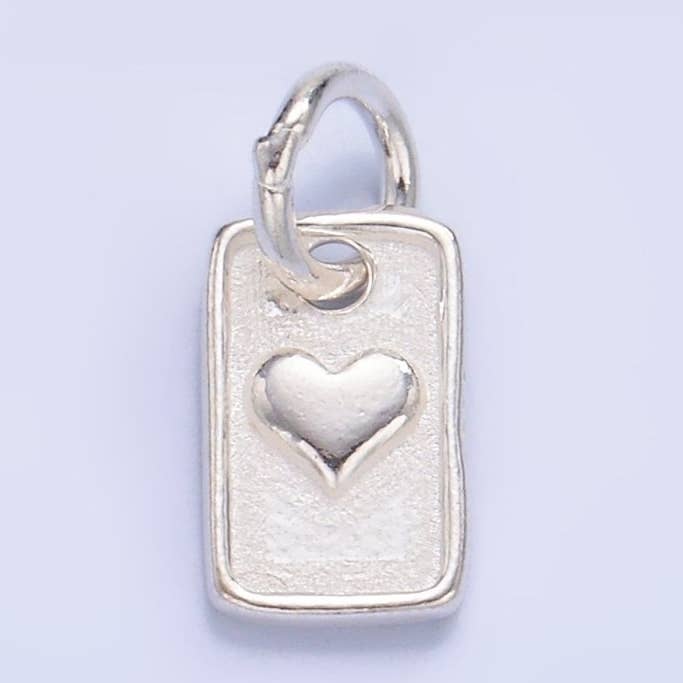 Aim Eternal - Vendita all'ingrosso Ciondolo/pendente - Ciondolo Mini Charm a Forma di Cuore in Argento Sterling S925 | SL-5360