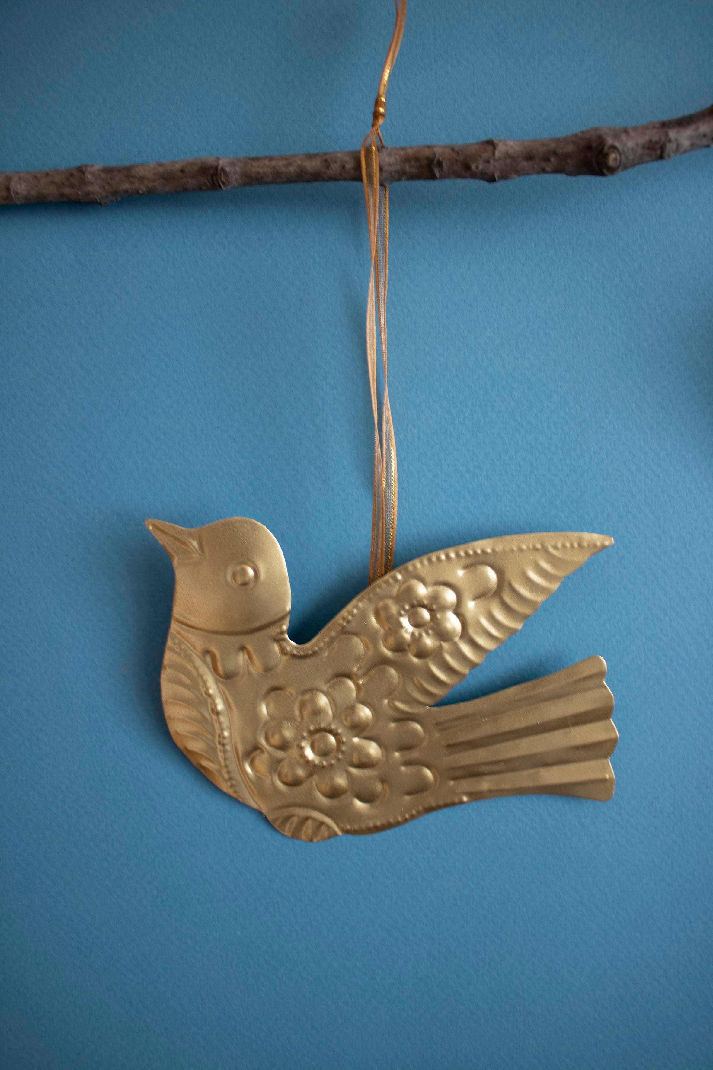 P.I.Project America - Wholesale Decorative Tassel/Wall Drop - Milagros Mexicanos - Golden doves - tin ornament2
