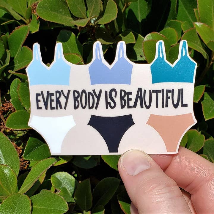 Sticker « Chaque corps est beau » pour la vente par Spare Room Design Co.