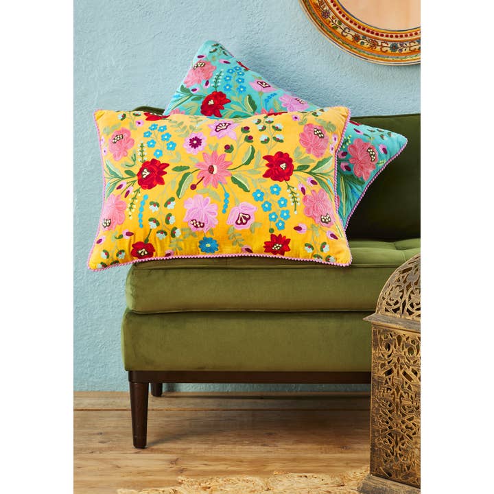 Namaste – wholesale Throw pillow cover – Rajkamal Velvet Cushion Cover1