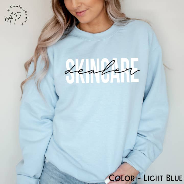 APComfortPrints - Wholesale Graphic Sweatshirt - Women's - Skincare Dealer Sweatshirt, Beauty Skincare Sweater
