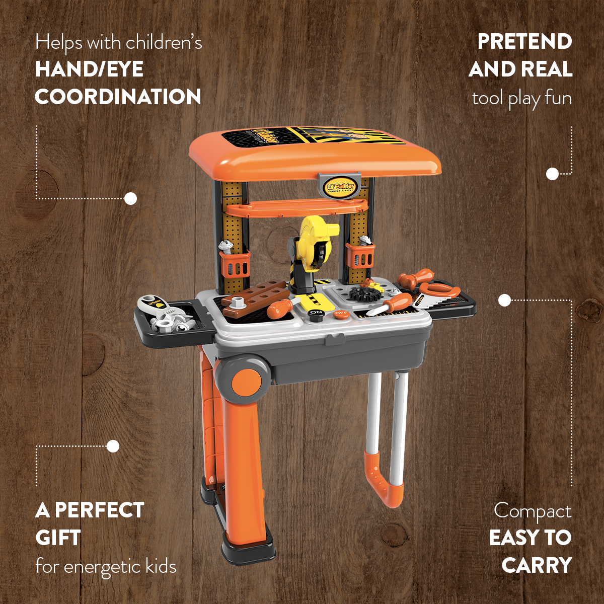 World Tech Toys - Wholesale Toy Set - Kids - 36 Piece Lil Builder Mobile Suitcase Luggage Kids Playset1