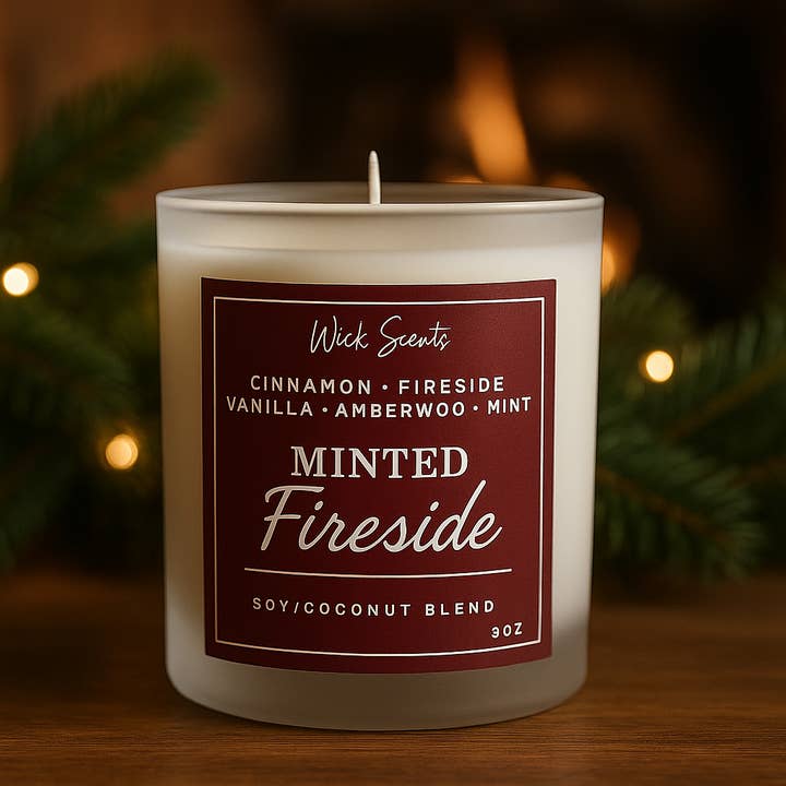 Feu de cheminée à la menthe pour la vente par Wick Scents