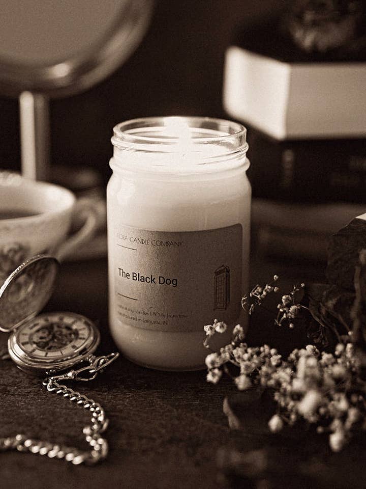 The Black Dog for wholesale by Flora Candle Company