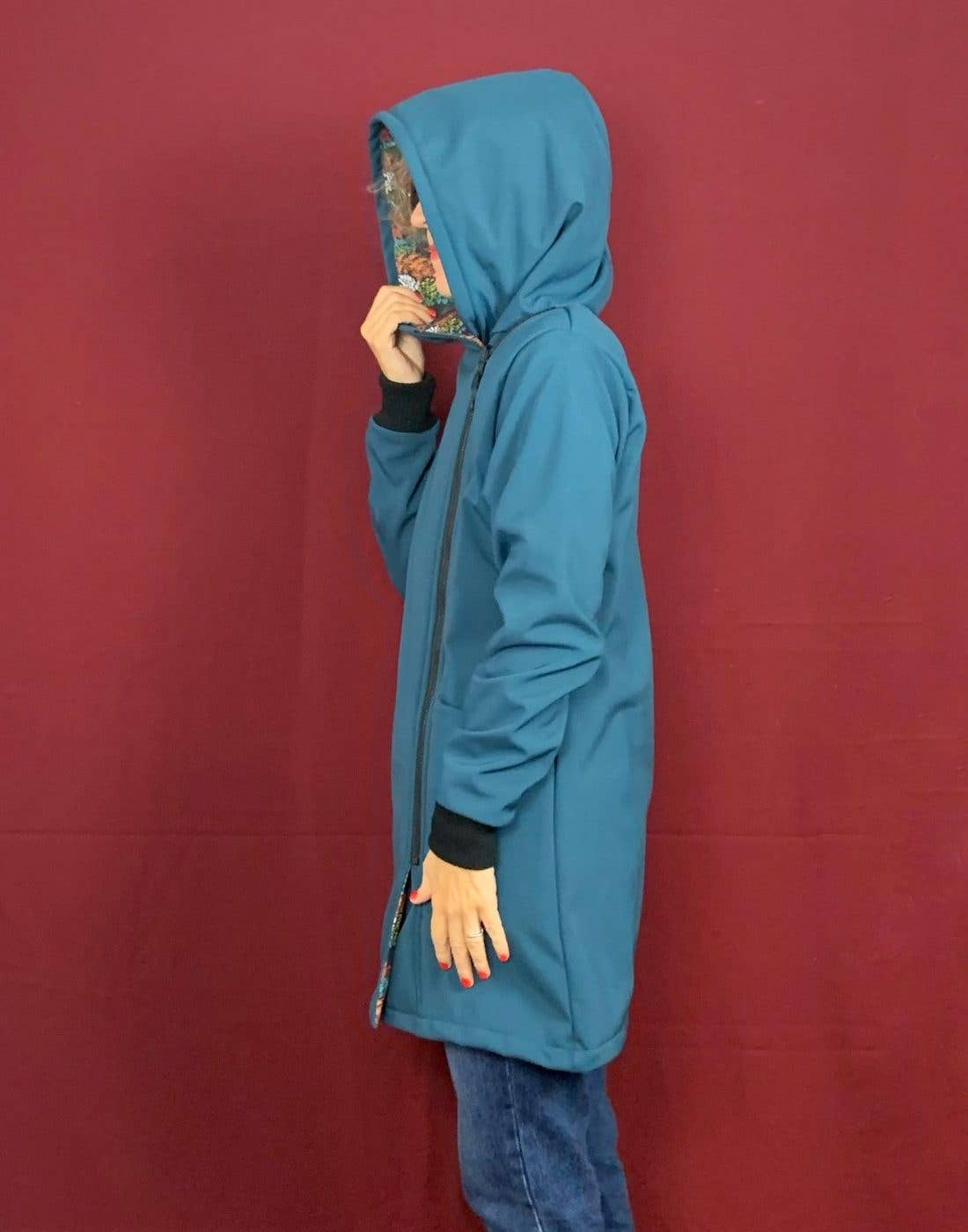 La Compiano - Venta al por mayor Abrigo - Mujer - Abrigo Rex - Petróleo2