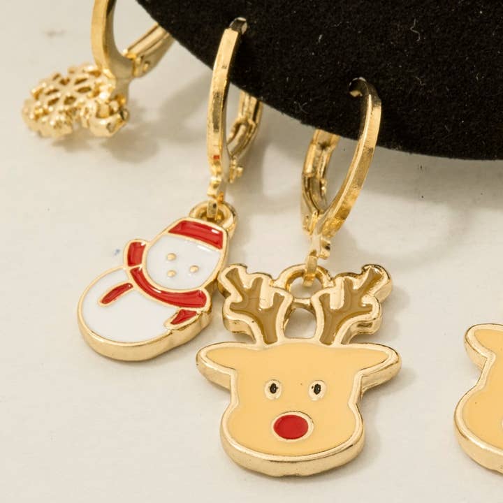 GD Secret Box Gold Dipped Festive Christmas Stud And Hoops for wholesale on Faire2