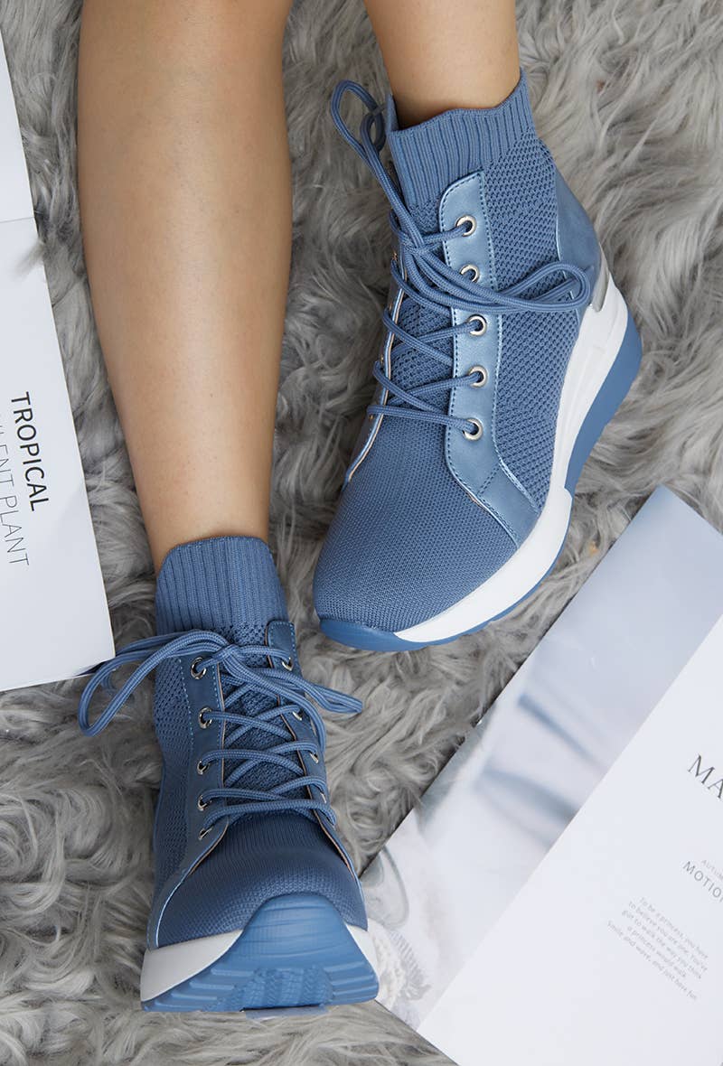 LADY GLORY - Wholesale Athletic Sneakers - Women's - Women's wedge sock sneakers14