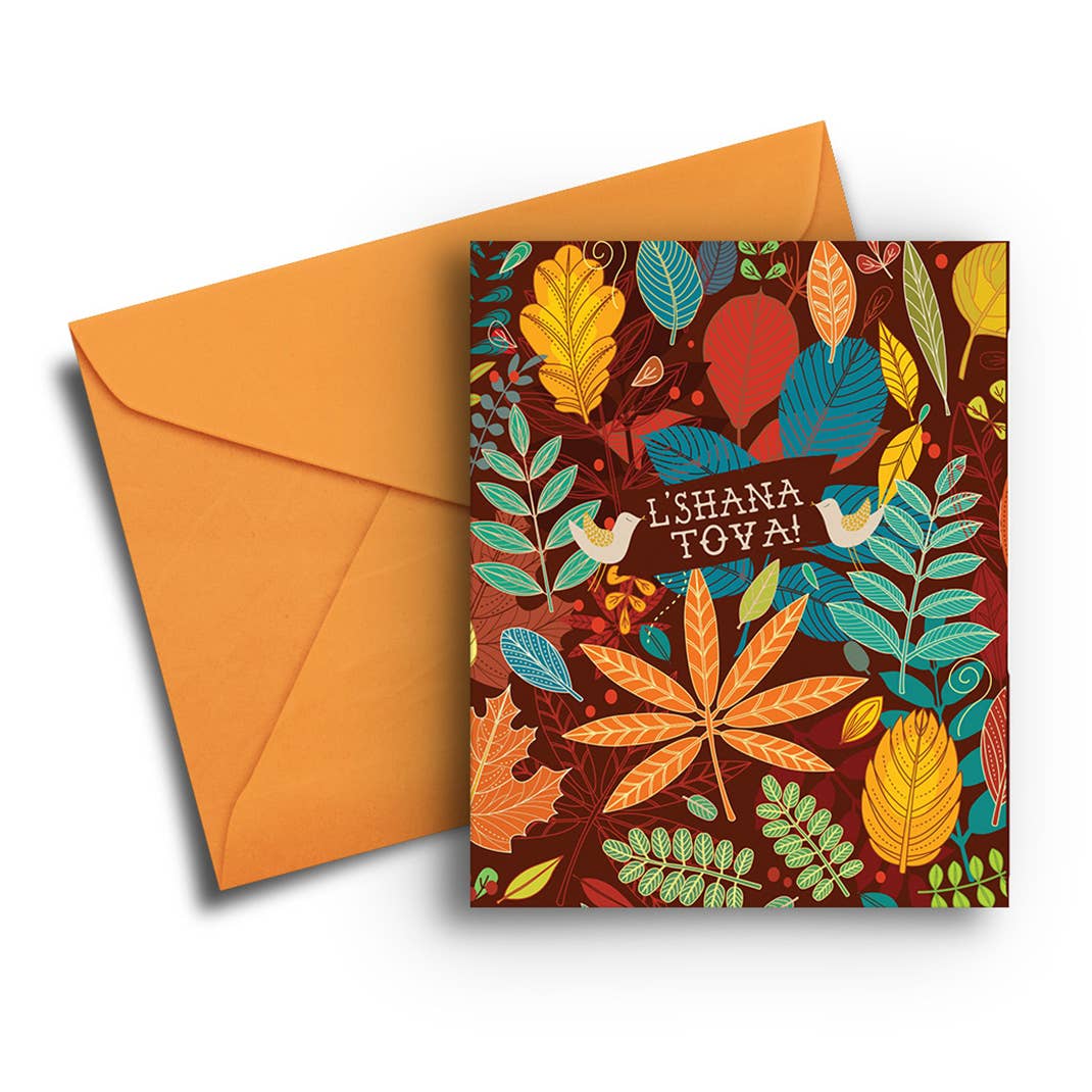 Fresh Frances - Wholesale New Year's Card - Leaves Jewish New Year Card0