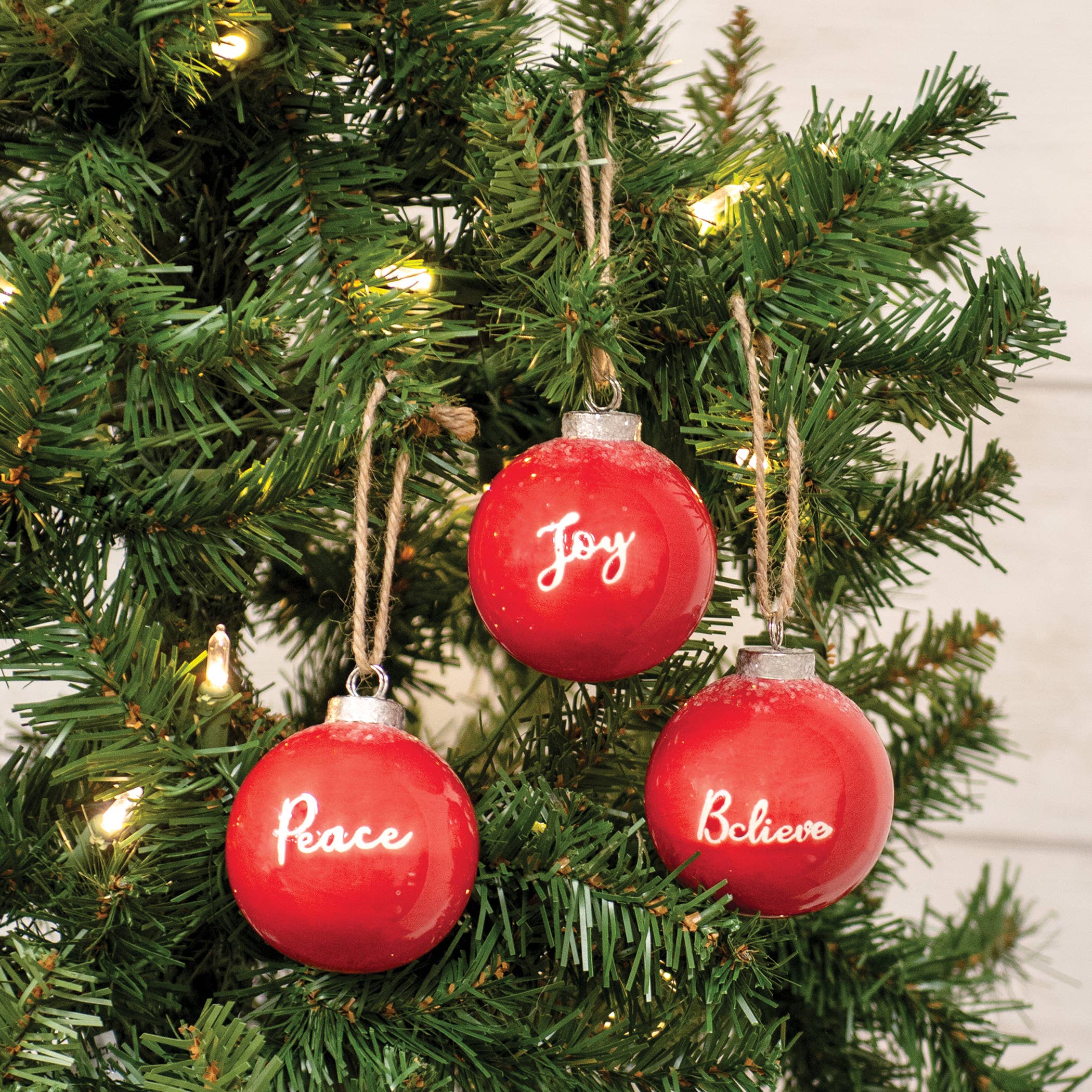 Col House Designs - Wholesale Ornament - Red Ceramic Ornament Joy2