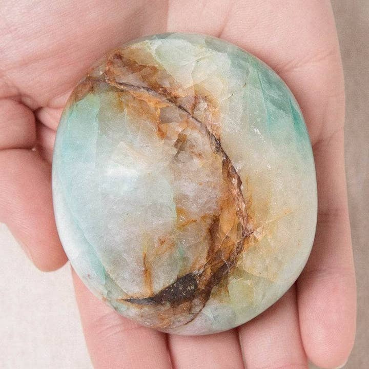 Rare Quantum Quattro Palm Stones for wholesale by Tiny Rituals