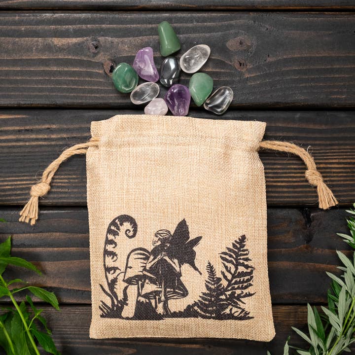 Faerie Large Tarot Card Deck, Gemstones and Crystal Pouch for wholesale by Phoenix Revolution Press