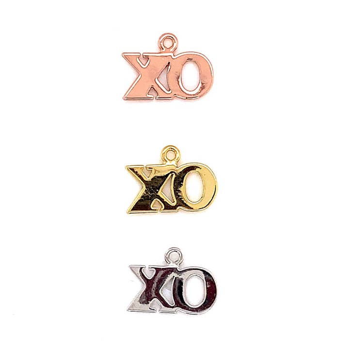 18K Gold Xoxo Love Charm, Hugs & Kisses Charm For Bracelets, Xoxo Love Charm For Necklace, Bulk Wholesale Charms For Jewelry Making Bracelet for wholesale by The Bead Bazaar