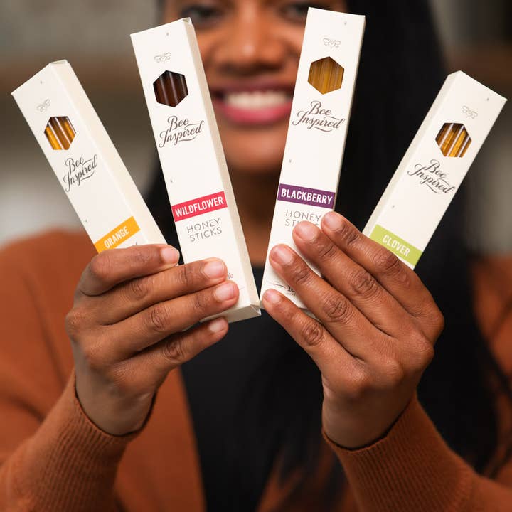 Bee Inspired - Wholesale Honey - Honey Stick Variety Box | Discounted Raw Honey Sticks