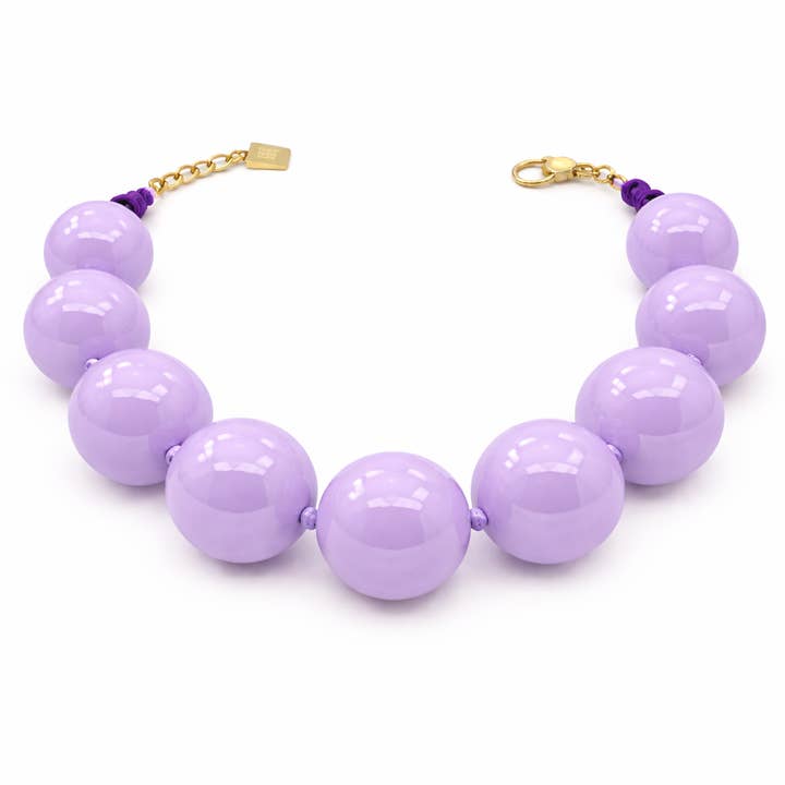 Colar de Pastilha Elástica Lucy Lavender por atacado de Michael Nash Jewelry