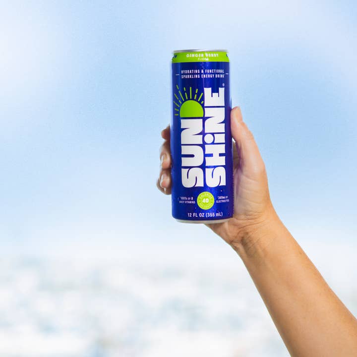 Sunshine Beverages - Vente Boisson sportive et énergisante - Sunshine Good Energy Drink - Gingembre Berry (12 pk - 12oz)1