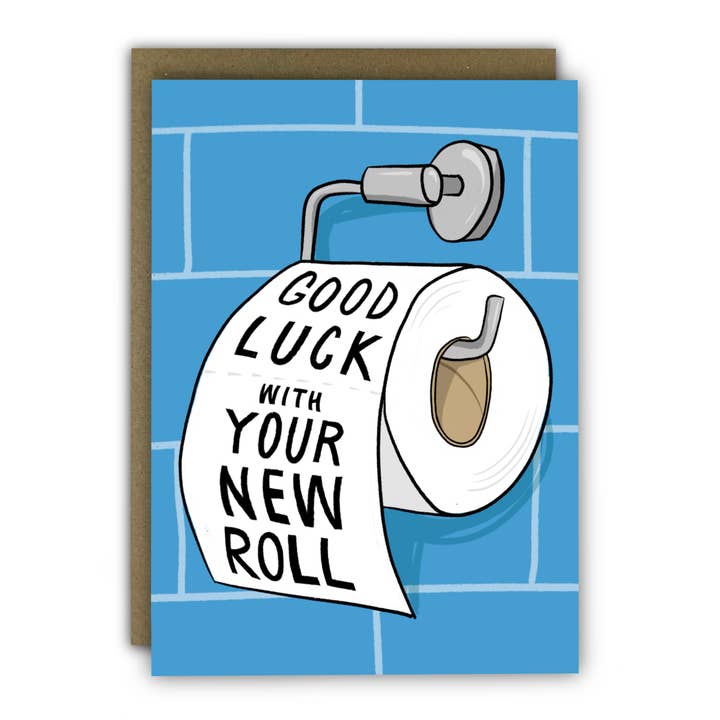RUNNING WITH SCISSORS – wholesale Congratulations card – Funny Congratulations Card - A6 - New Roll Toilet Roll Joke
