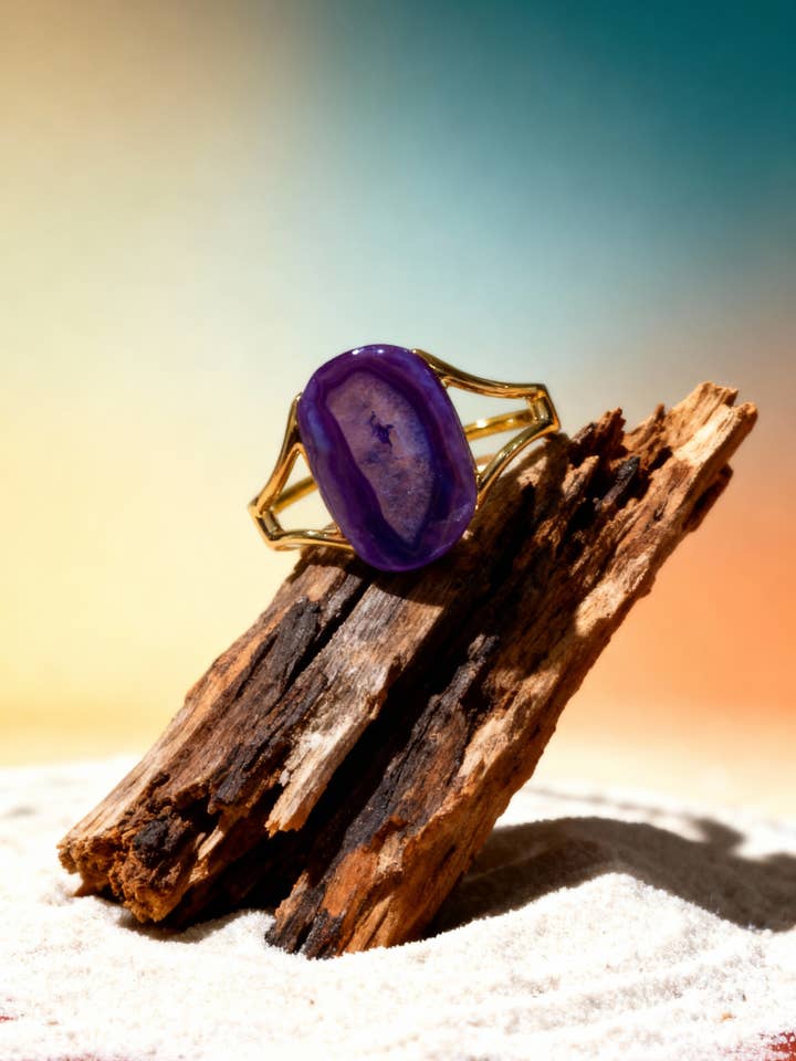 Natural Agate Bracelet with Gold Plating for wholesale by PHOEBE´S