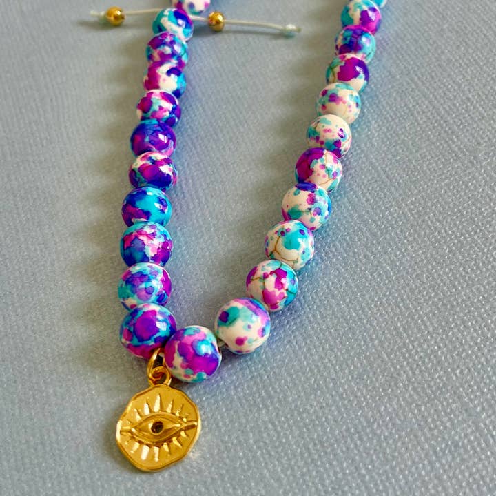 Mad Collector – wholesale Phonecase strap – Lison Purple Gold Phone Jewelry