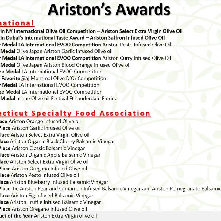 Ariston Specialties - Wholesale Olive Oil - Bulk Ariston Select EVOO for Refill & Save Program (4x5LT)