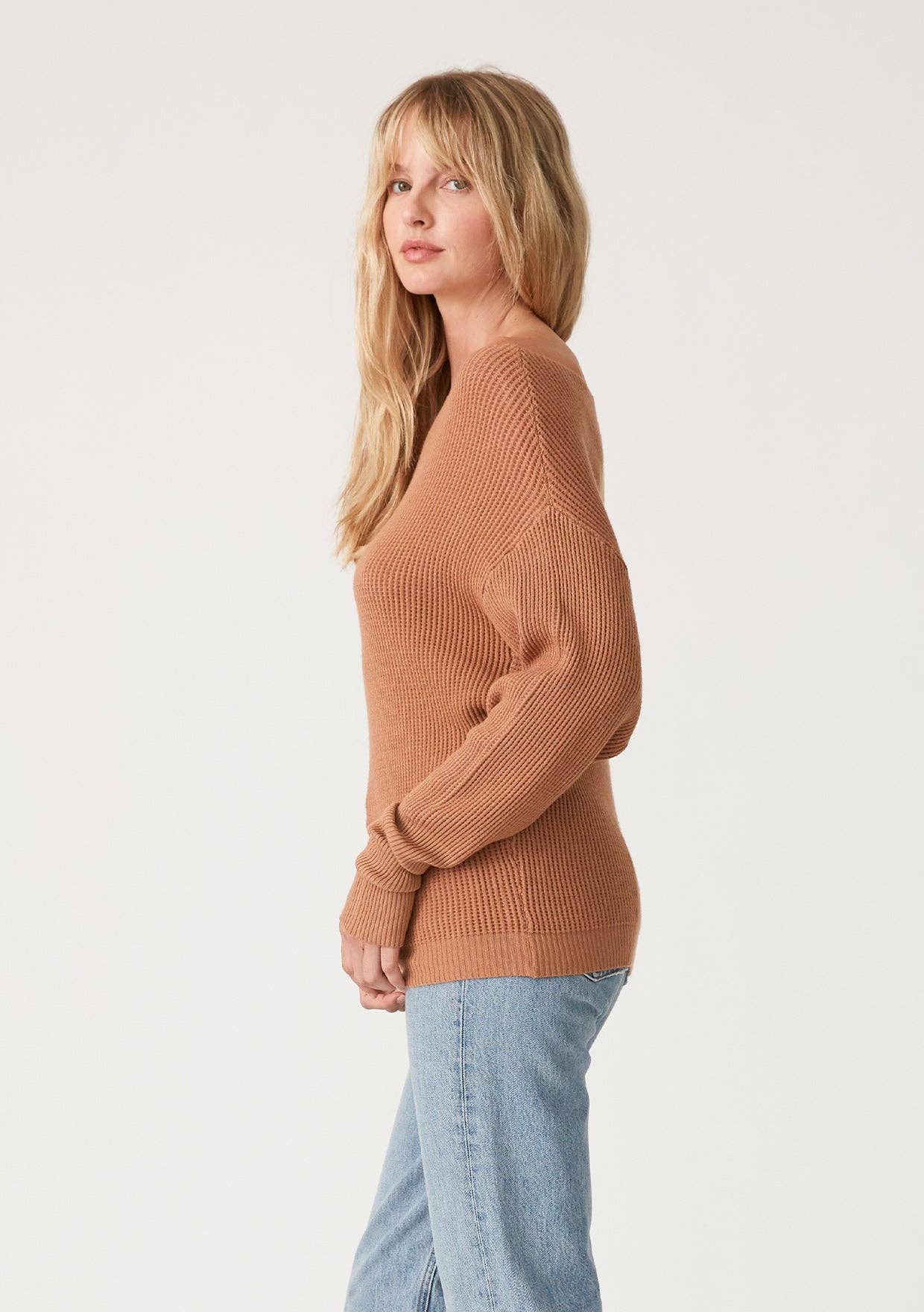 Lovestitch - Vente Pull en maille – femme - Pull en tricot gaufré à manches longues14