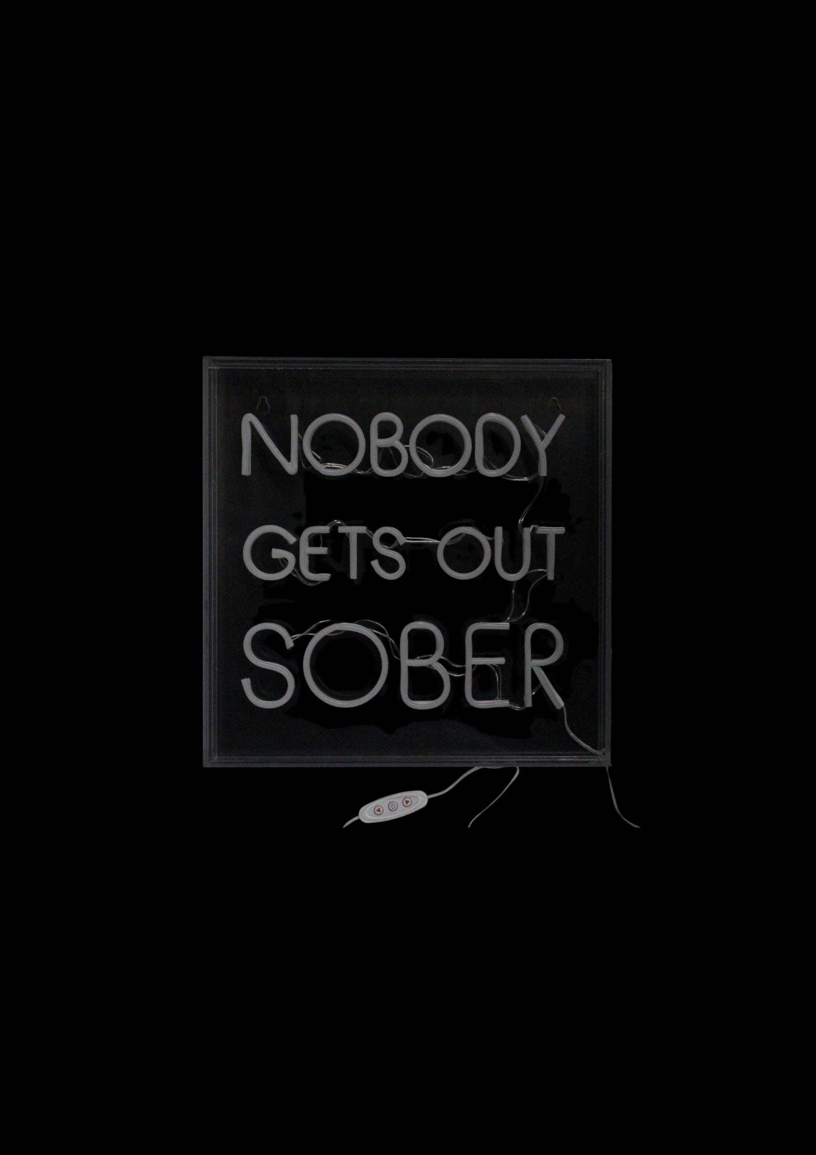 Amber Bright Creations - Vendita all'ingrosso Insegna al neon - Rosa Nessuno Esce Sobrio Neon LED Acrilico Lightbox3