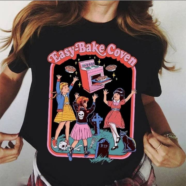 Black Easy Bake Coven Shirt, 90s Halloween T-shirt, Retro Vintage for wholesale on Faire