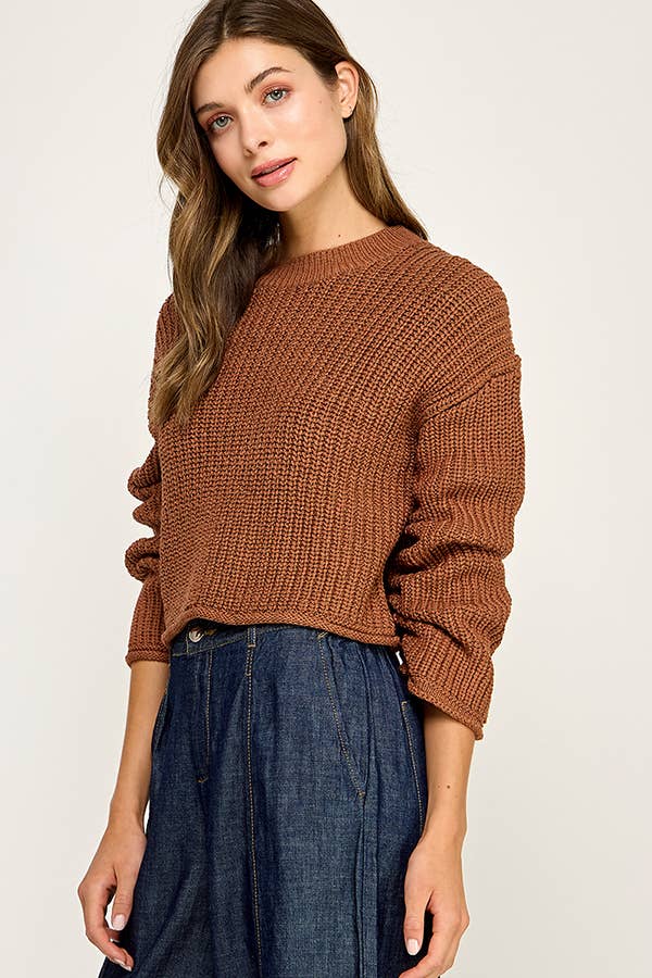 Miss Love - Wholesale Knit Sweater - Women's - WAFFLE KNIT SWEATER36