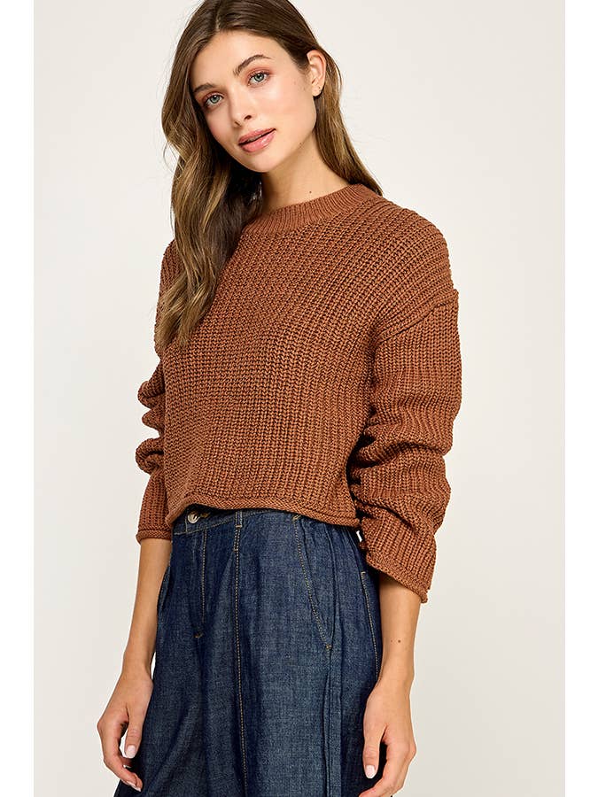 Miss Love - Wholesale Knit Sweater - Women's - WAFFLE KNIT SWEATER36