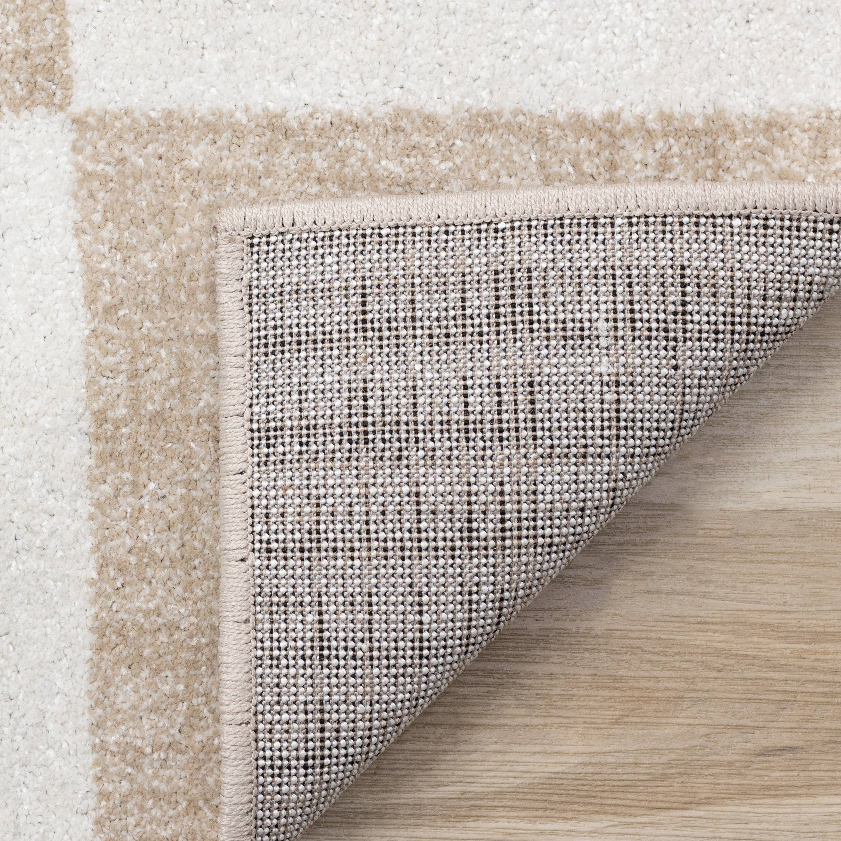 Century Cream Beige Checkerboard Pet-Friendly Area Rug for wholesale on Faire6