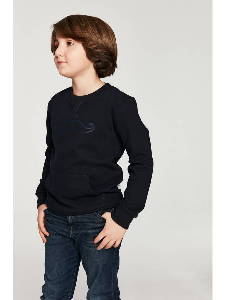 Núñez de Arenas - Wholesale Sweatshirt - Kids - Kid's Sweatshirt – Kangaroo Pocket – Mosela Kids – Navy Blue, Green, Off-White1