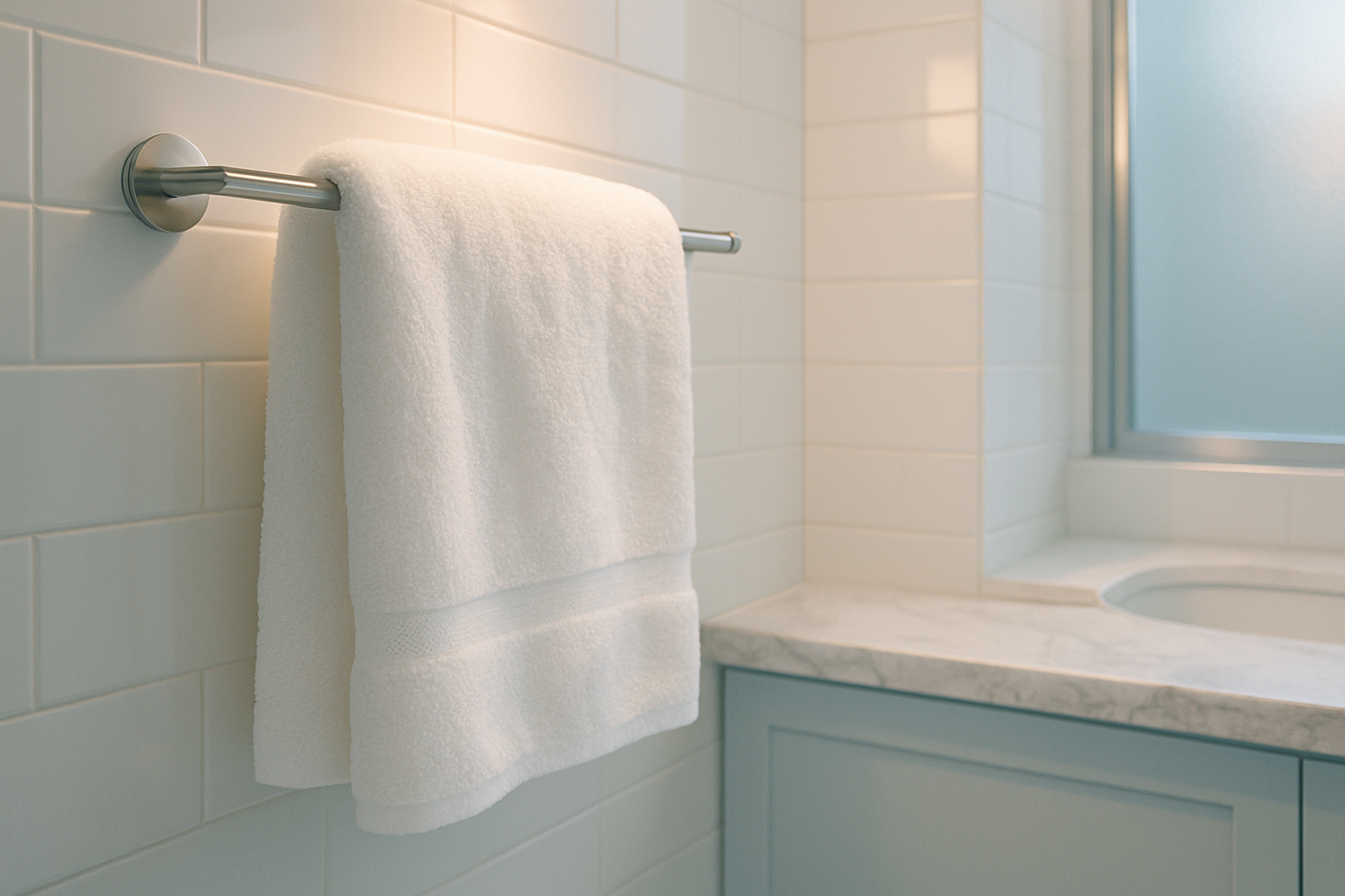 Bianco Set di Asciugamani Bianchi in Cotone 2 bagno 2 mani 2 lavette 1 guanto in vendita all'ingrosso su Faire2