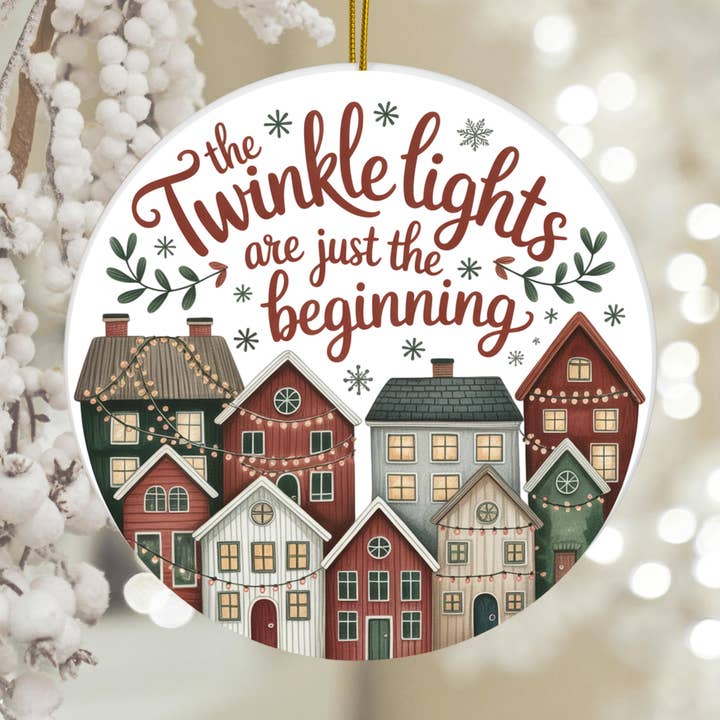 Weihnachtsstadt-Ornament, Weihnachtszitat-Baumanhänger für den Großhandel von Embrova