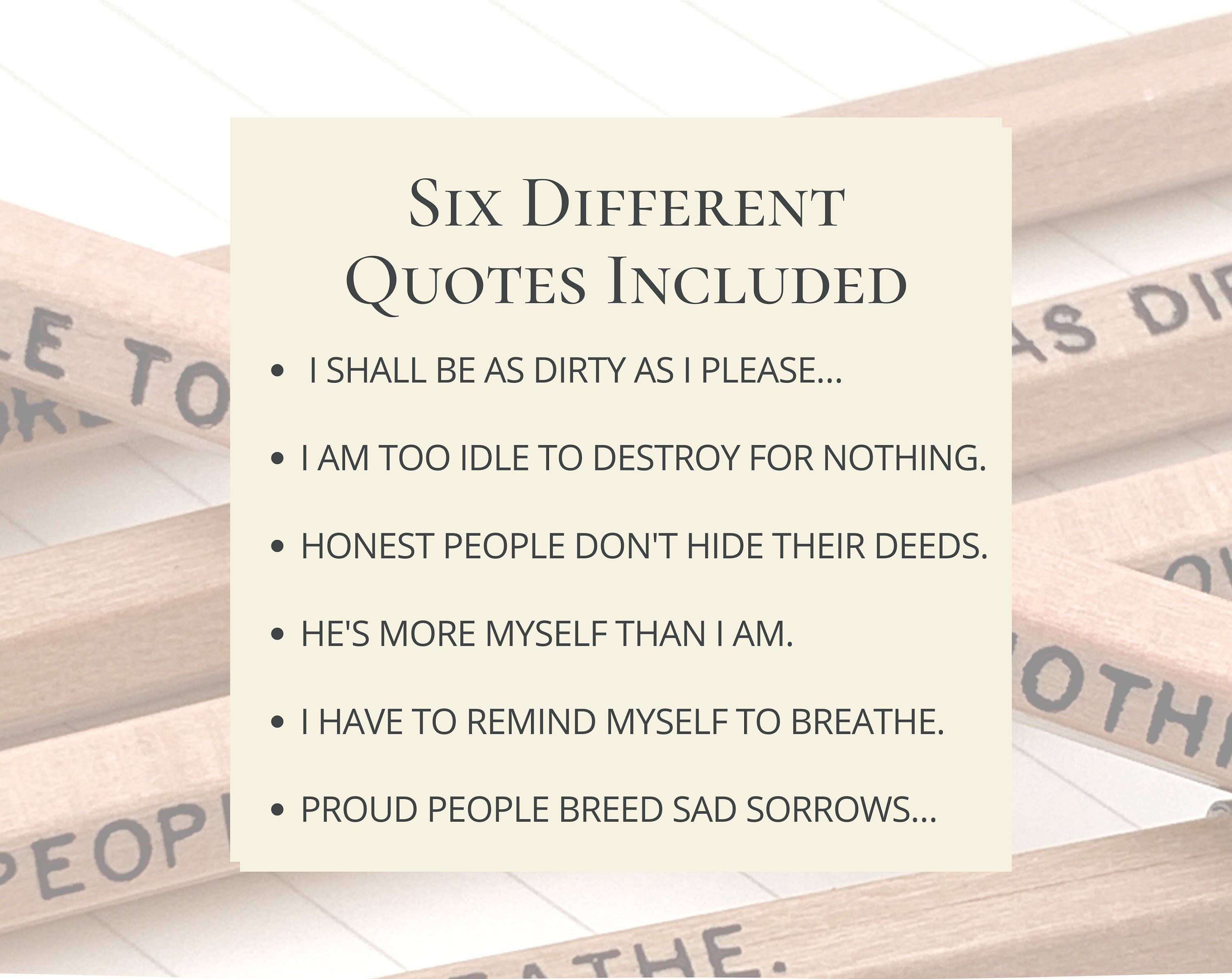 Lit & Whimsy - Wholesale Pencil - Wuthering Heights Quote Pencils, Emily Bronte Bookish Gifts1