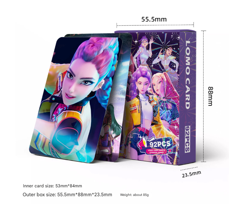 Demon Hunters KDH K-pop inspired 60PCS LOMO Card&32PCS Stickers set for wholesale on Faire1