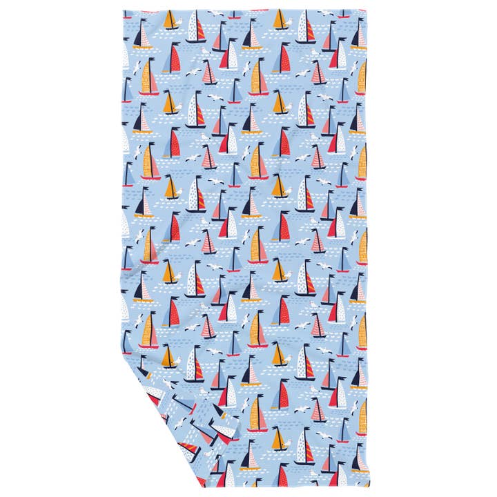 June Apothicarie - Wholesale Tea Towel - Sail Away Recycled Waffle Dish Towel