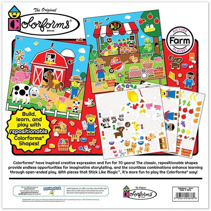 Play Monster - Wholesale Sticker - Kids & Baby - Colorforms Stickers for Kids – Sticker Book Farm Picture