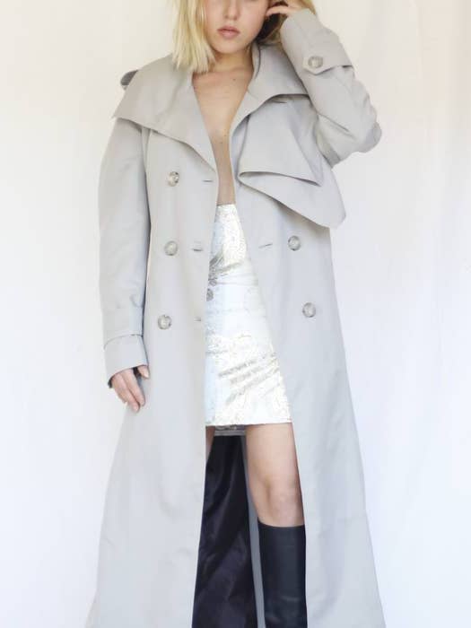Restructured Trench Coat-Handmade And Tailor-Made Creations for wholesale by Lacerf