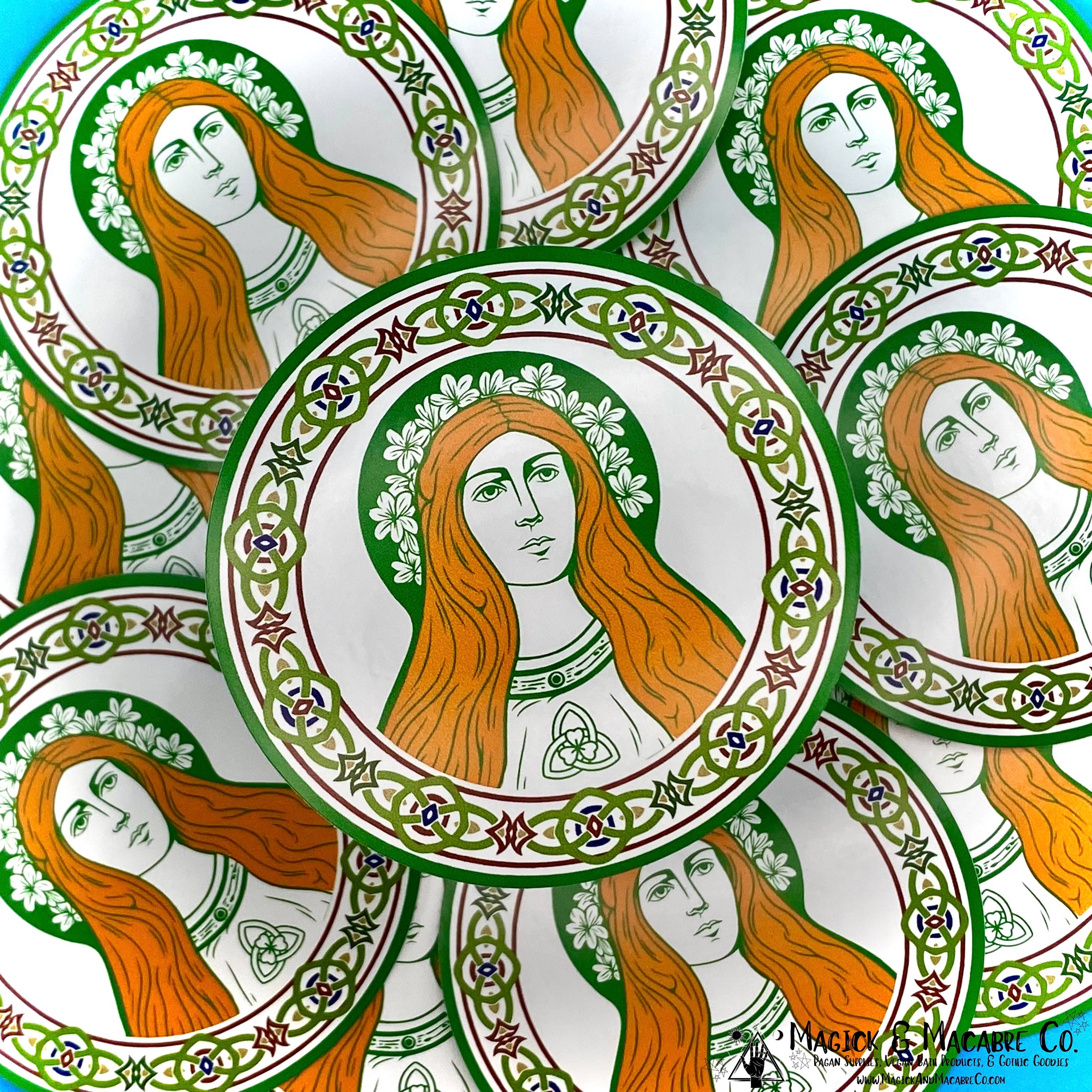 Magick & Macabre Co. - Wholesale Sticker - Brigid Sticker Celtic Goddess | Irish Witchcraft1