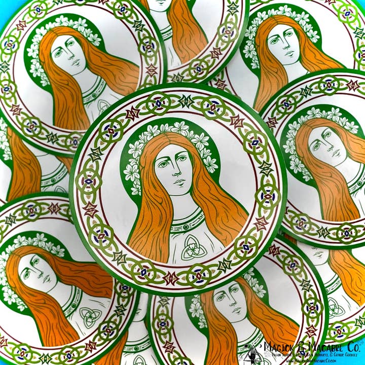 Magick & Macabre Co. - Wholesale Sticker - Brigid Sticker Celtic Goddess | Irish Witchcraft1