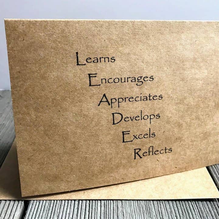 Alison Rose Vintage - Wholesale Everyday Greeting Card - leader acronym greeting card