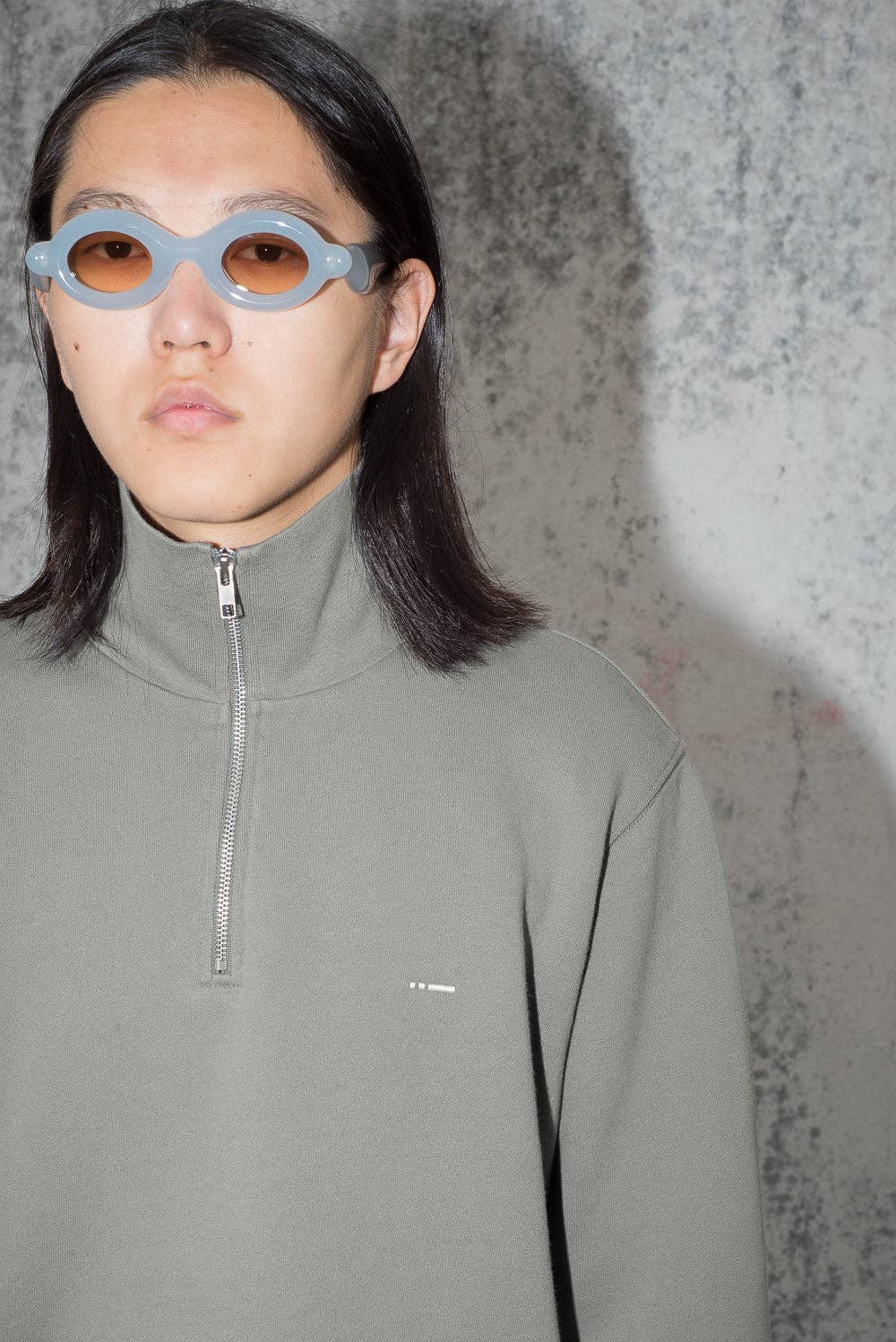 wetheknot - Wholesale Sweatshirt - Unisex - Half-zip sweatshirt (grey) — Organic cotton5