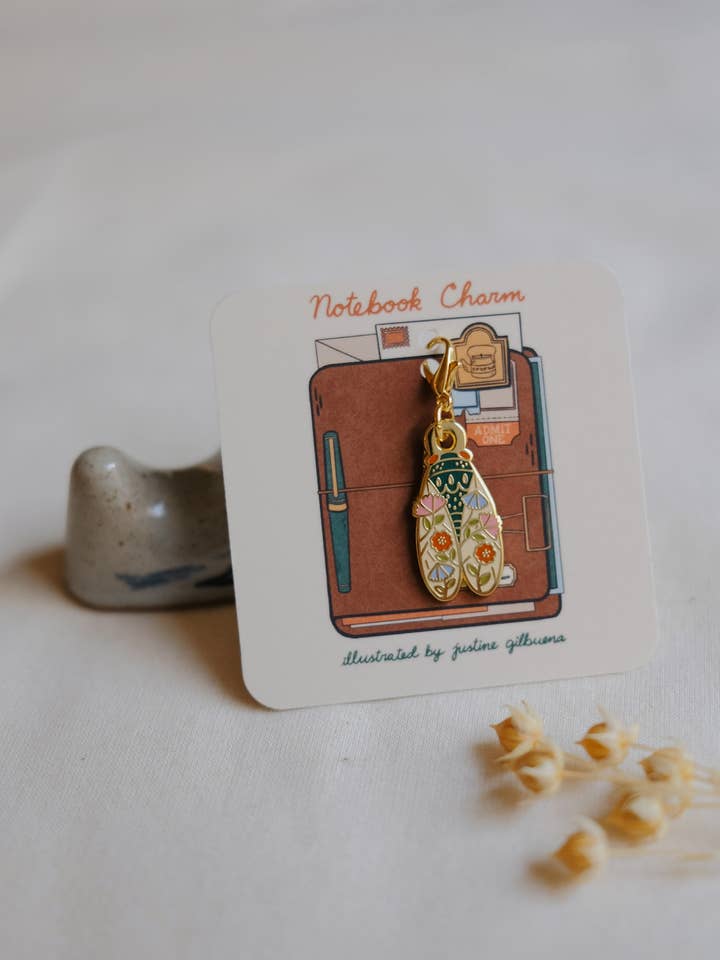 Cicada Notebook Charm for wholesale by Justine Gilbuena