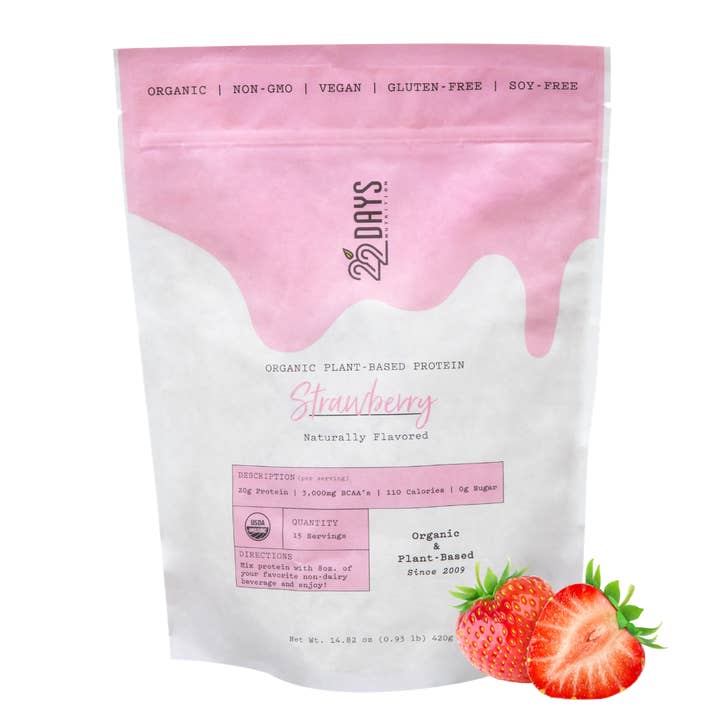 22 Days Nutrition - Vente Poudres protéinées/superaliments - Poudre de protéines végétales biologiques (20 g de protéines, faible teneur en glucides)11