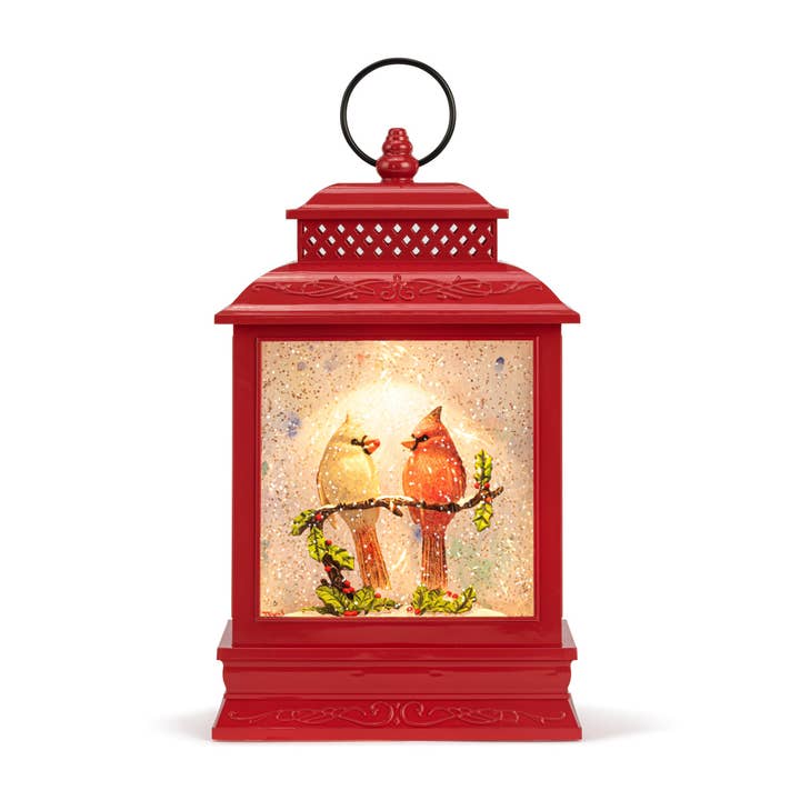 Lit Musical Christmas Cardinals Lantern for wholesale by DEMDACO